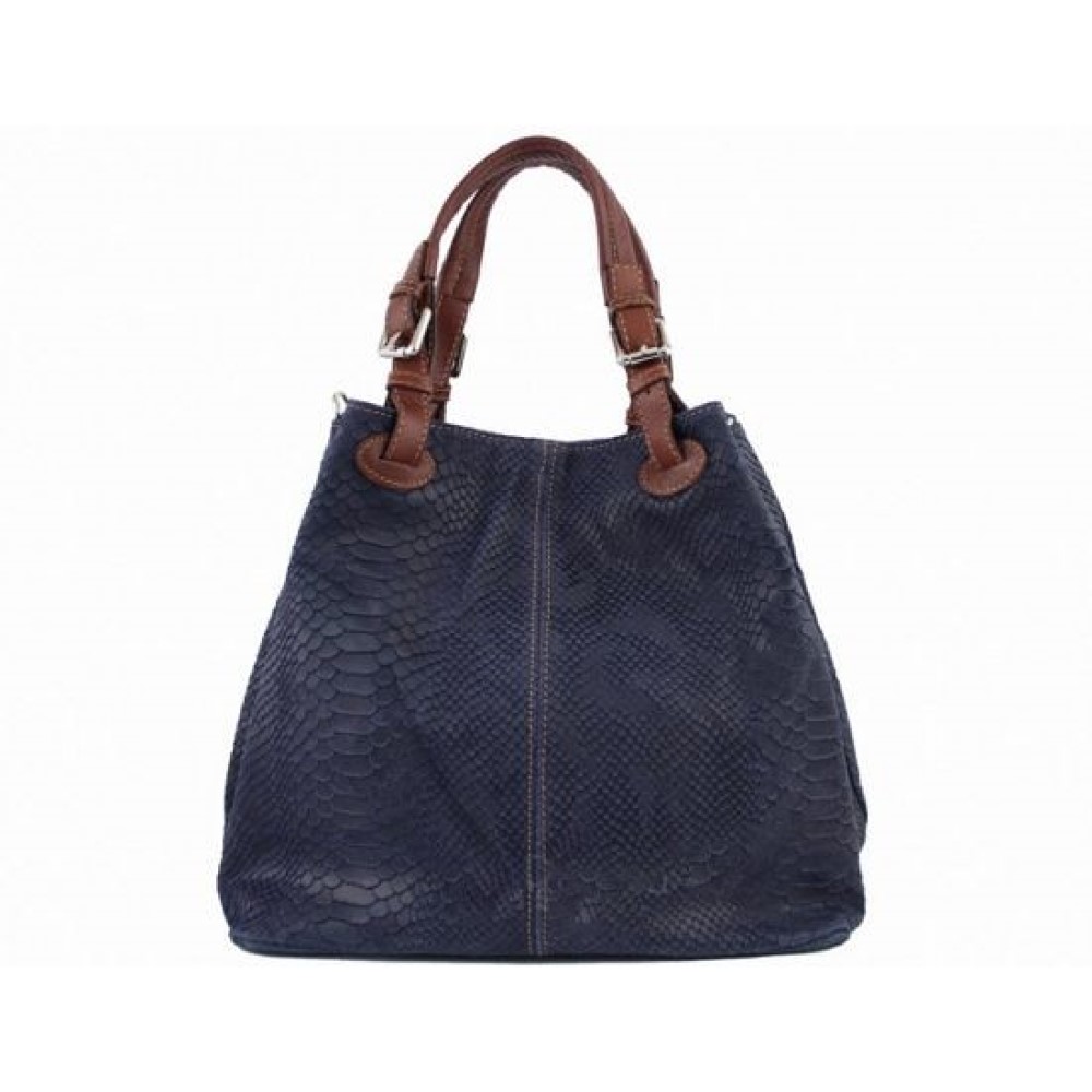 Zana Leather Handbag Blue | Traveller Store